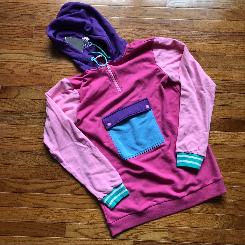 NWT Lazy Oaf Pastel Utility Hoodie